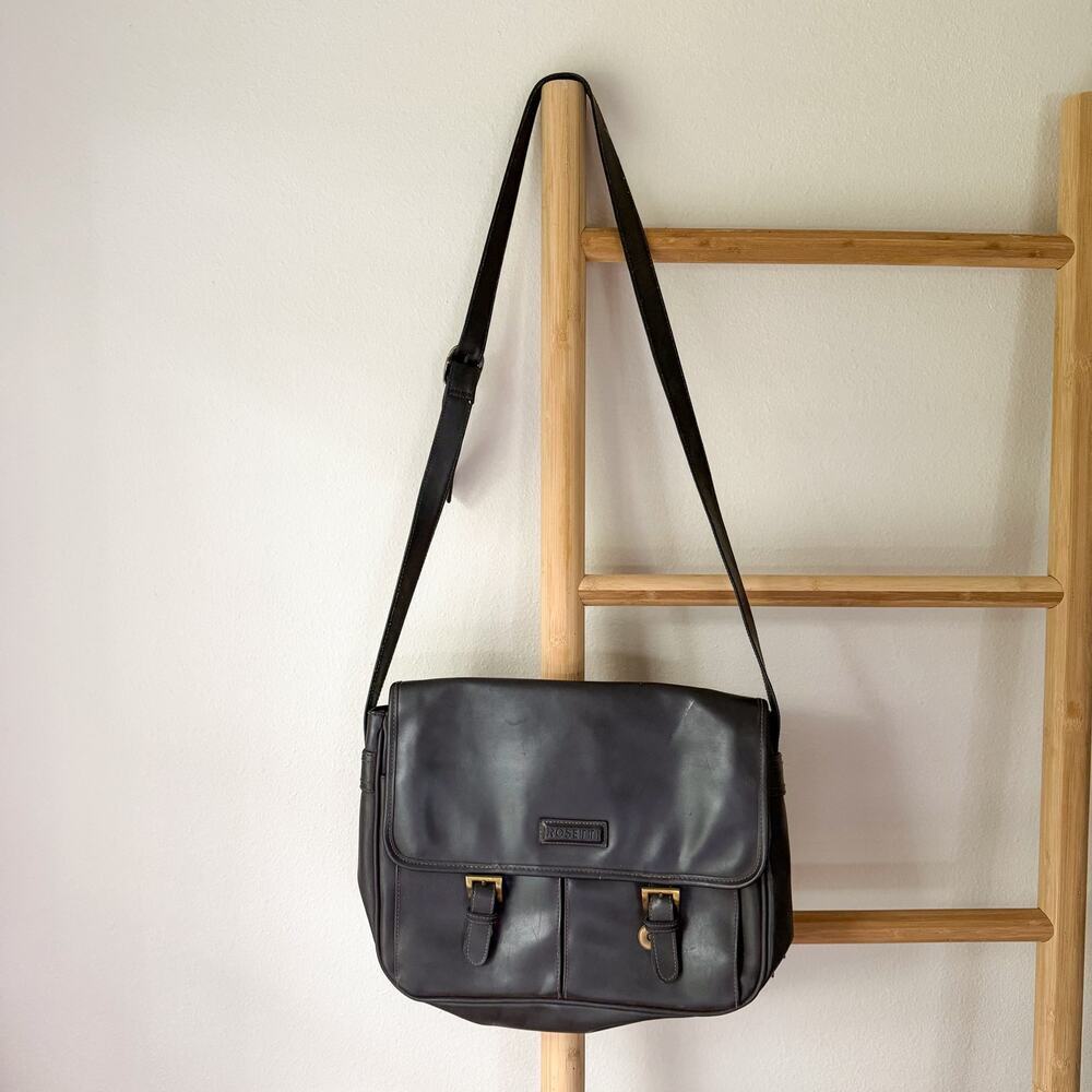 Rosetti Messenger Bag Brown Satchel Crossbody Work Bag Laptop Vintage Style